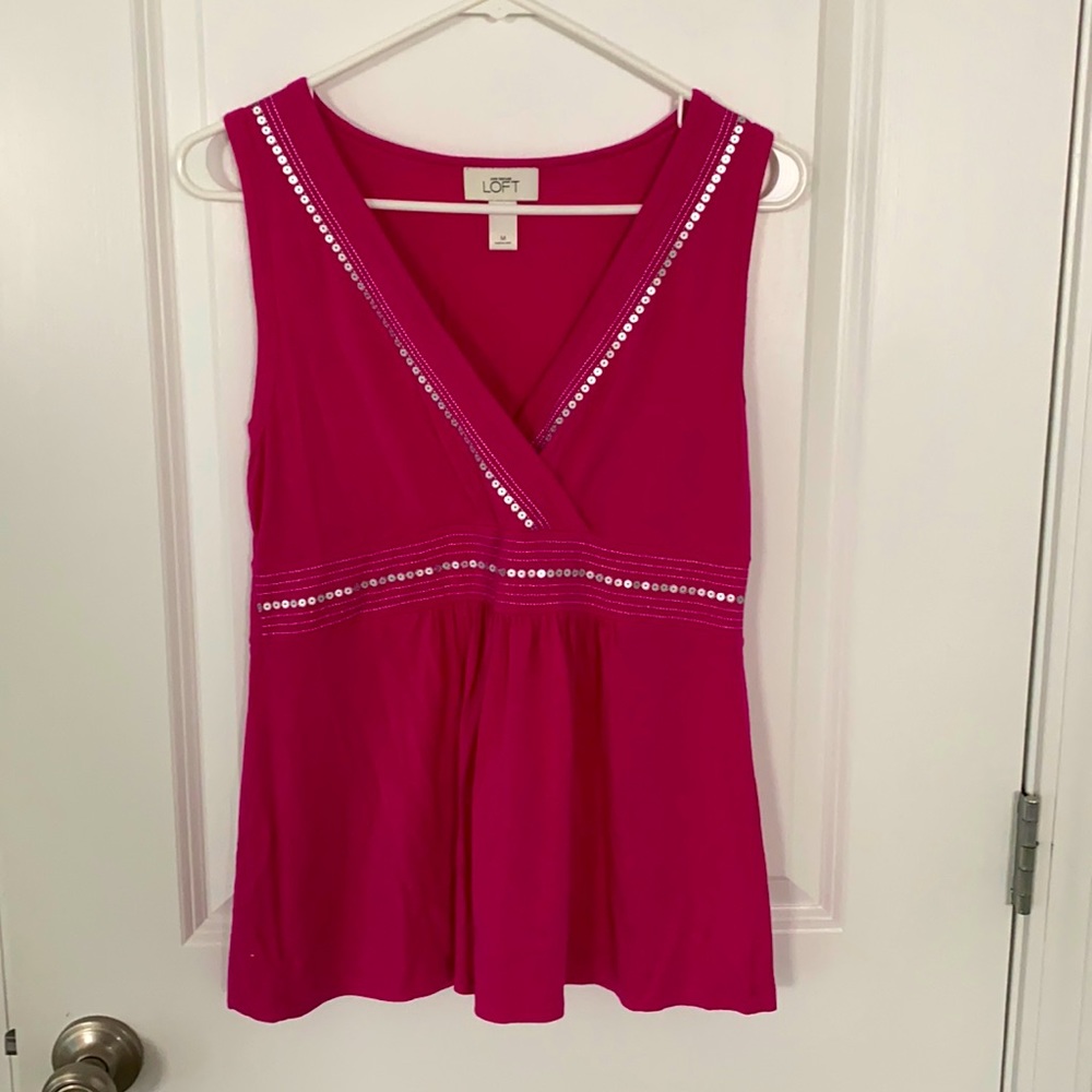 Ann Taylor Loft Sequined Tank Top